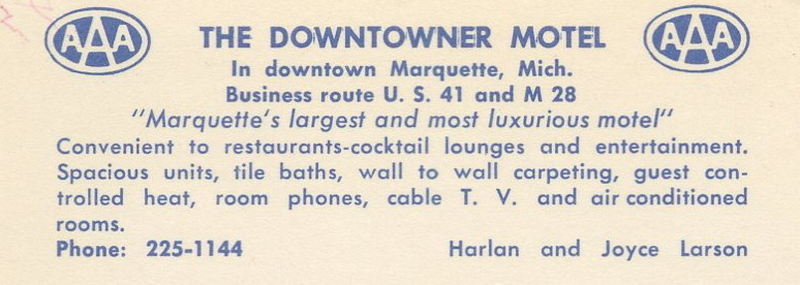 Downtowner Motel - Old Postcard View
